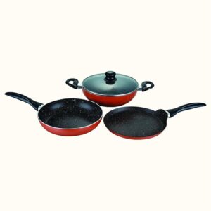 Wonderchef Athena Aluminium Non-Stick Cookware Set of 4