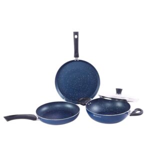 Wonderchef Galaxy Cookware 4 Piece Set | Kadhai with Lid
